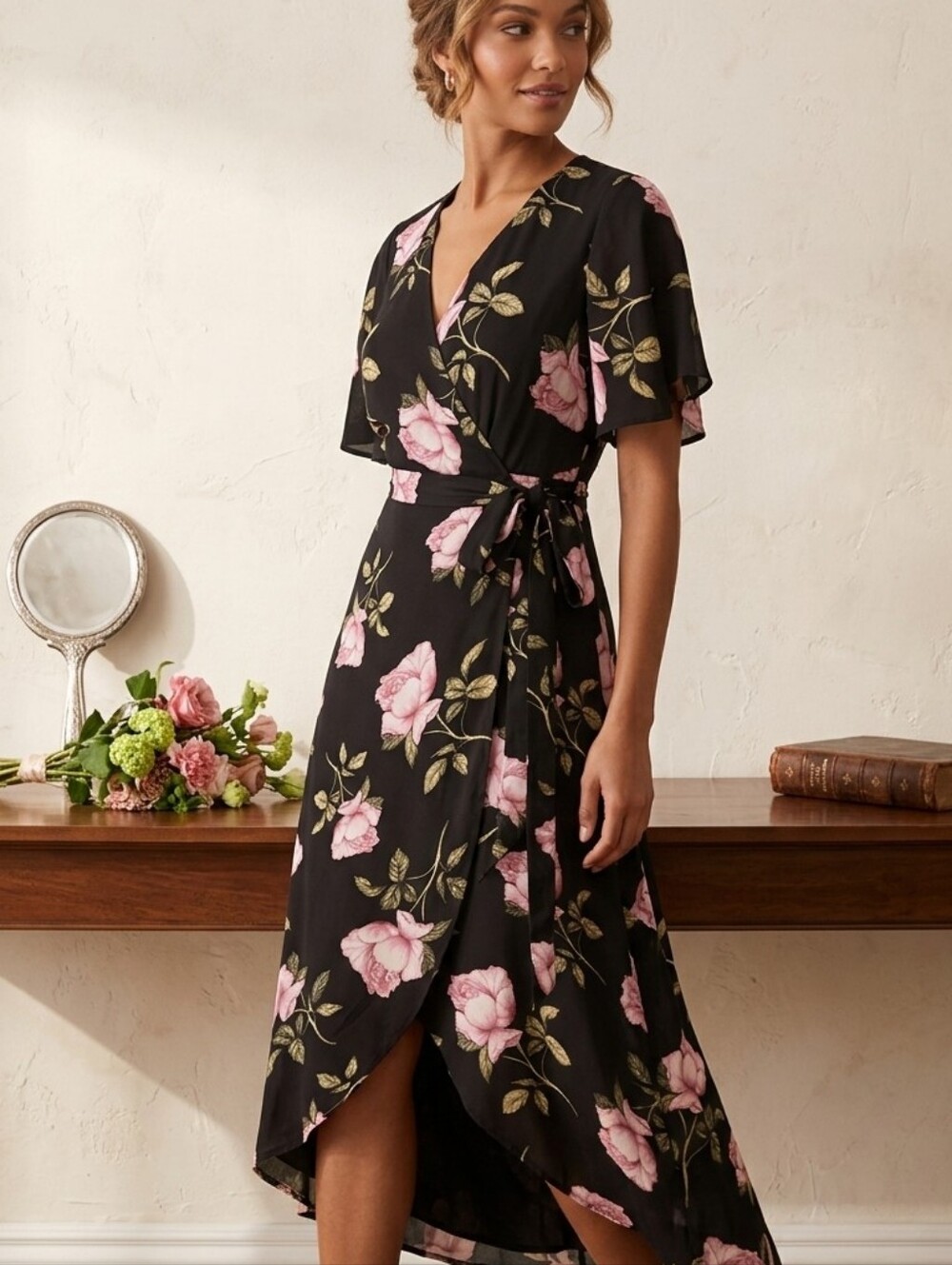 Dynamite Maxi Wrap Dress